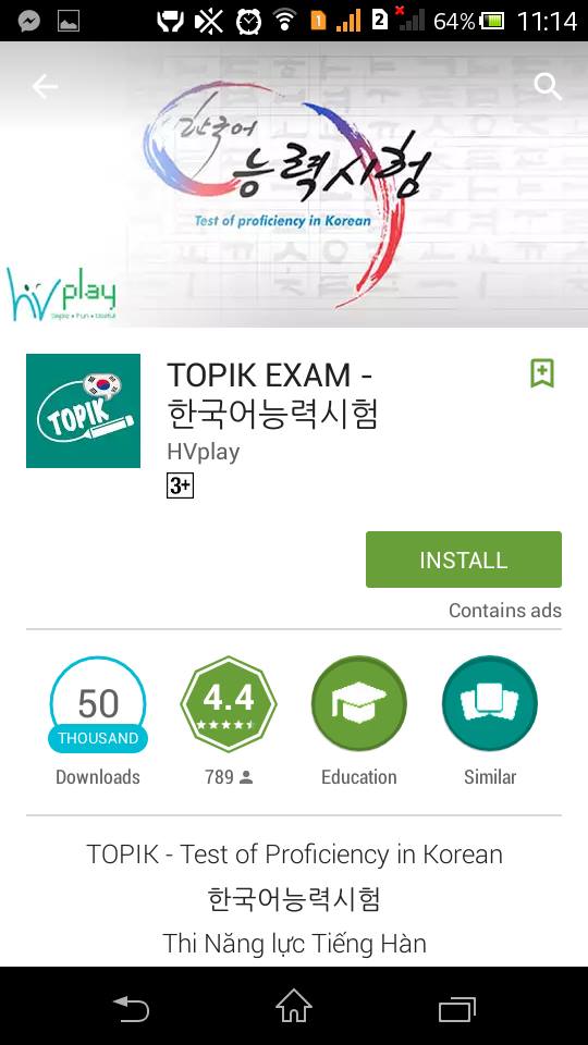 Phần mềm học tiếng Hàn 3