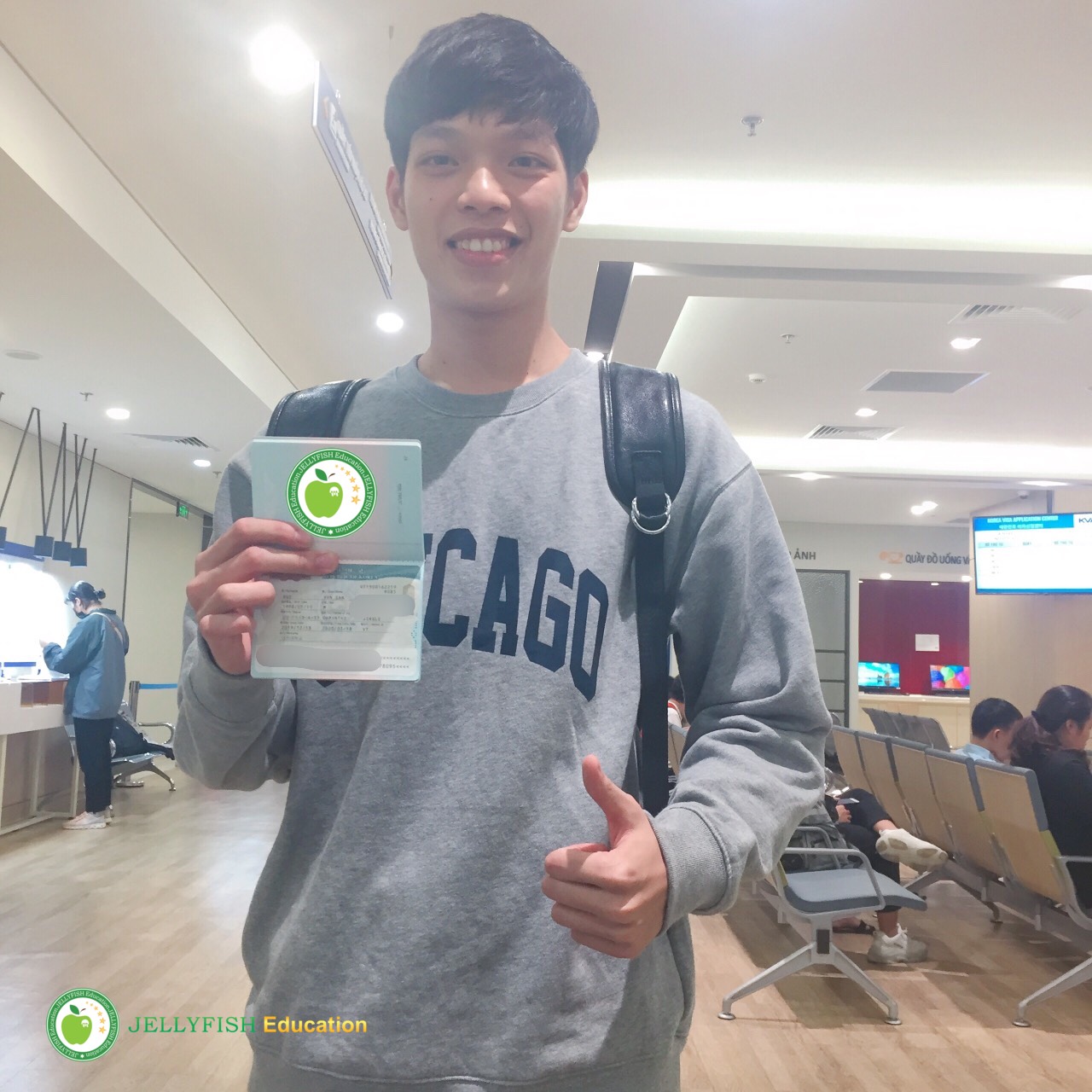 Bạn Bùi Văn San đỗ visa đi trường Daejeon
