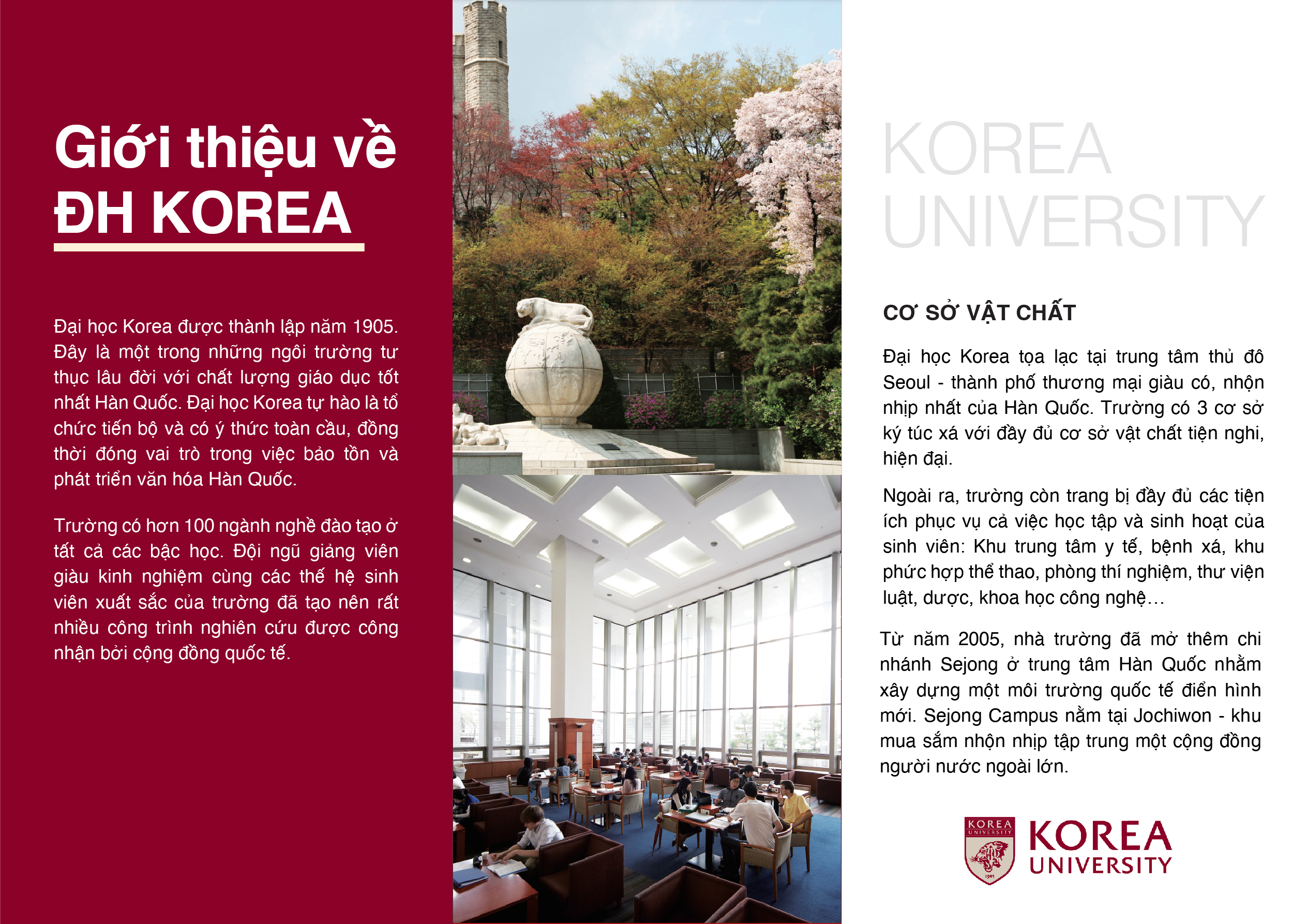 Thông tin tổng quan về Đại học Korea